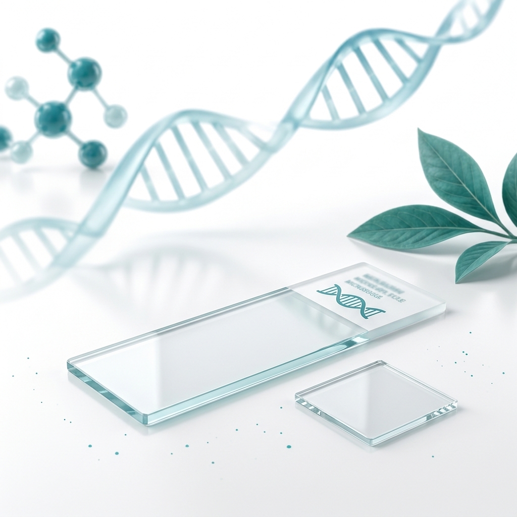 Editorial illustration of a magnifying glass and packaged swab